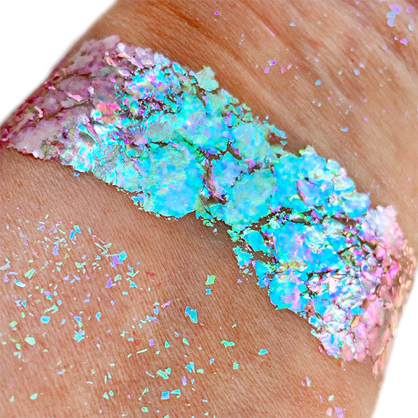 Swatch if Magical Makeup Loose Flakes Glitter Eyeshadow- Mermaid Tears